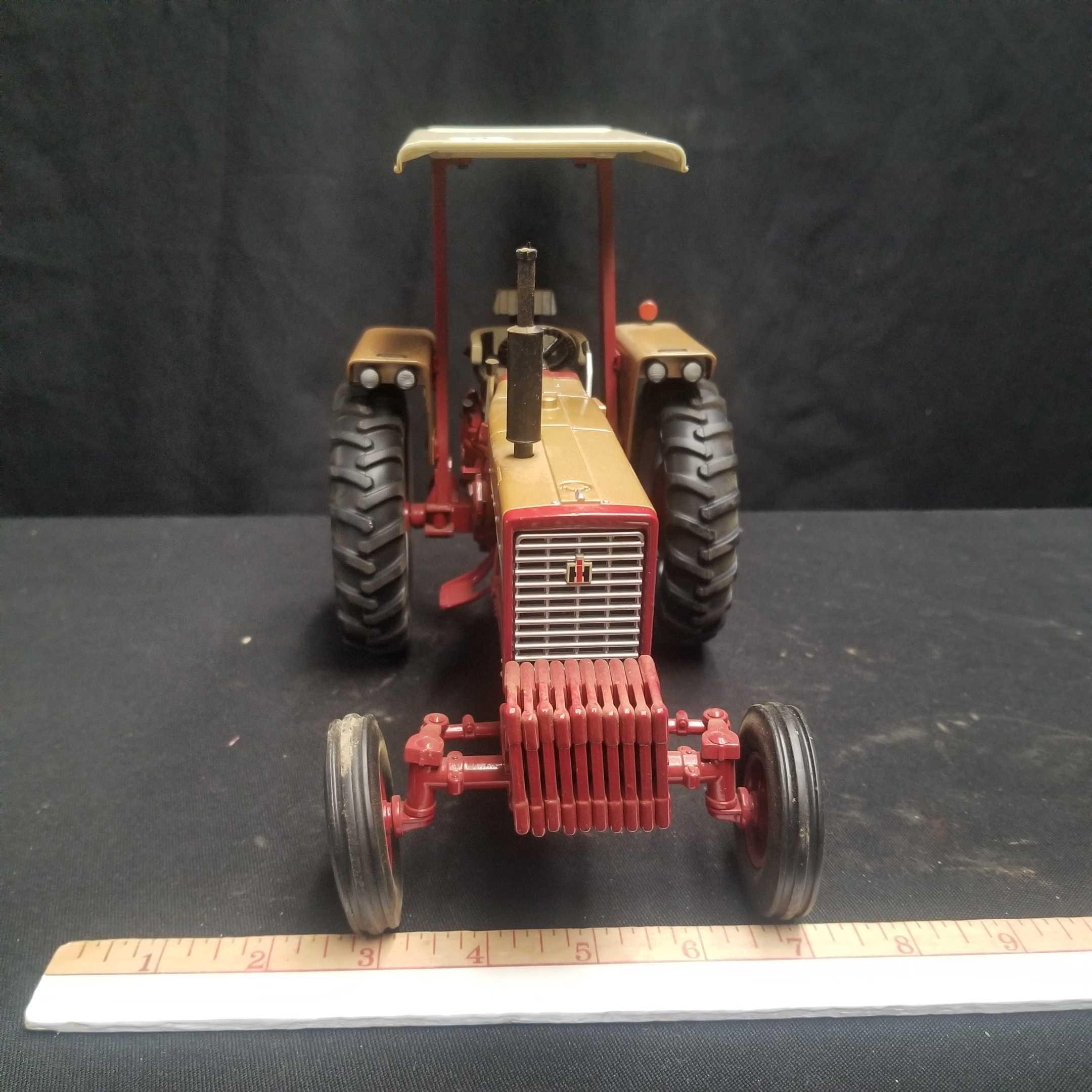 INTERNATIONAL "656 FARMALL HYDRO" TRACTOR, GOLD DEMONSTRATOR, WEIGHTS, ROPS, CANOPY