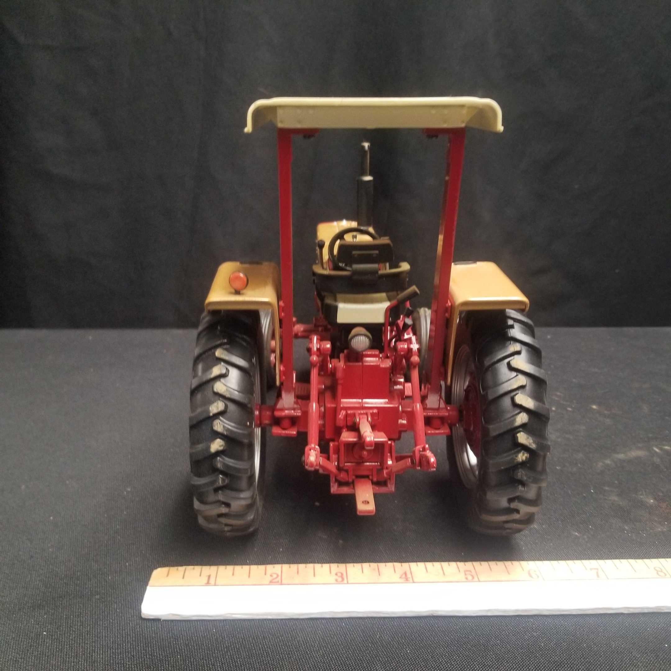 INTERNATIONAL "656 FARMALL HYDRO" TRACTOR, GOLD DEMONSTRATOR, WEIGHTS, ROPS, CANOPY