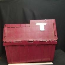 Red Tote of Painting Supplies