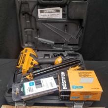 Bostitch Pneumatic Finish Nailer with box of 2'' 15 gauge nails