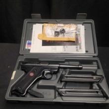 Ruger MKIII-22 LR Semi-Auto-4'' Blue Barrel, 3 Magazines and Hard Case- Serial # 227-53771