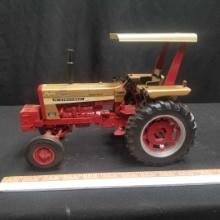 INTERNATIONAL "656 FARMALL HYDRO" TRACTOR, GOLD DEMONSTRATOR, WEIGHTS, ROPS, CANOPY
