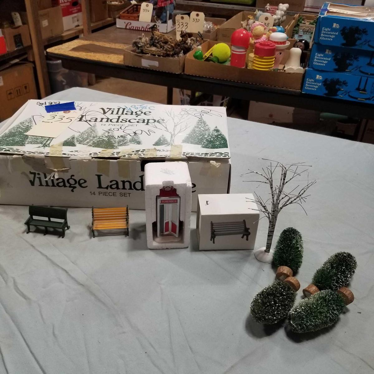 VILLAGE MINIATURE CHRISTMAS TREES