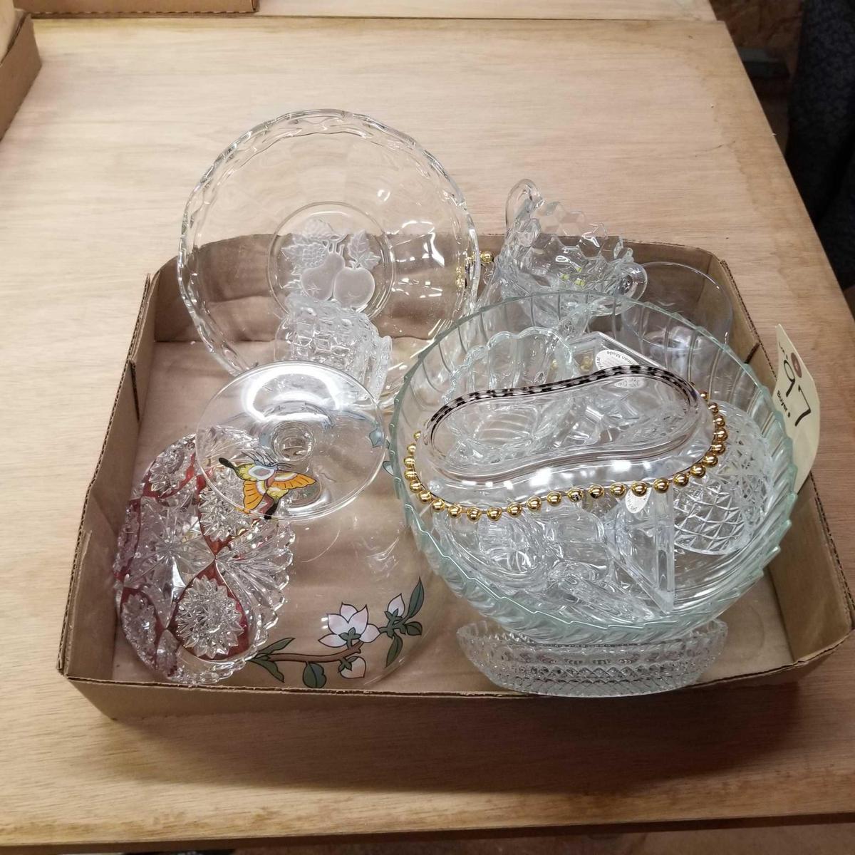 Glass Ware INC Sugars, Creamers, and Candy Dish