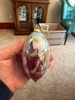 5 Li Bien painted glass Christmas ornaments. Shipping.