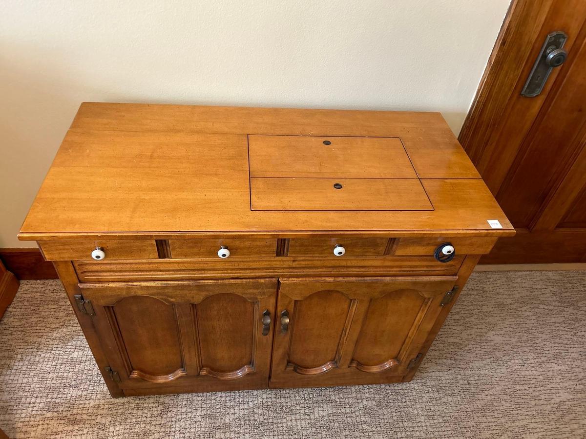 Maple sewing machine cabinet (no sewing machine)