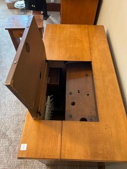 Maple sewing machine cabinet (no sewing machine)