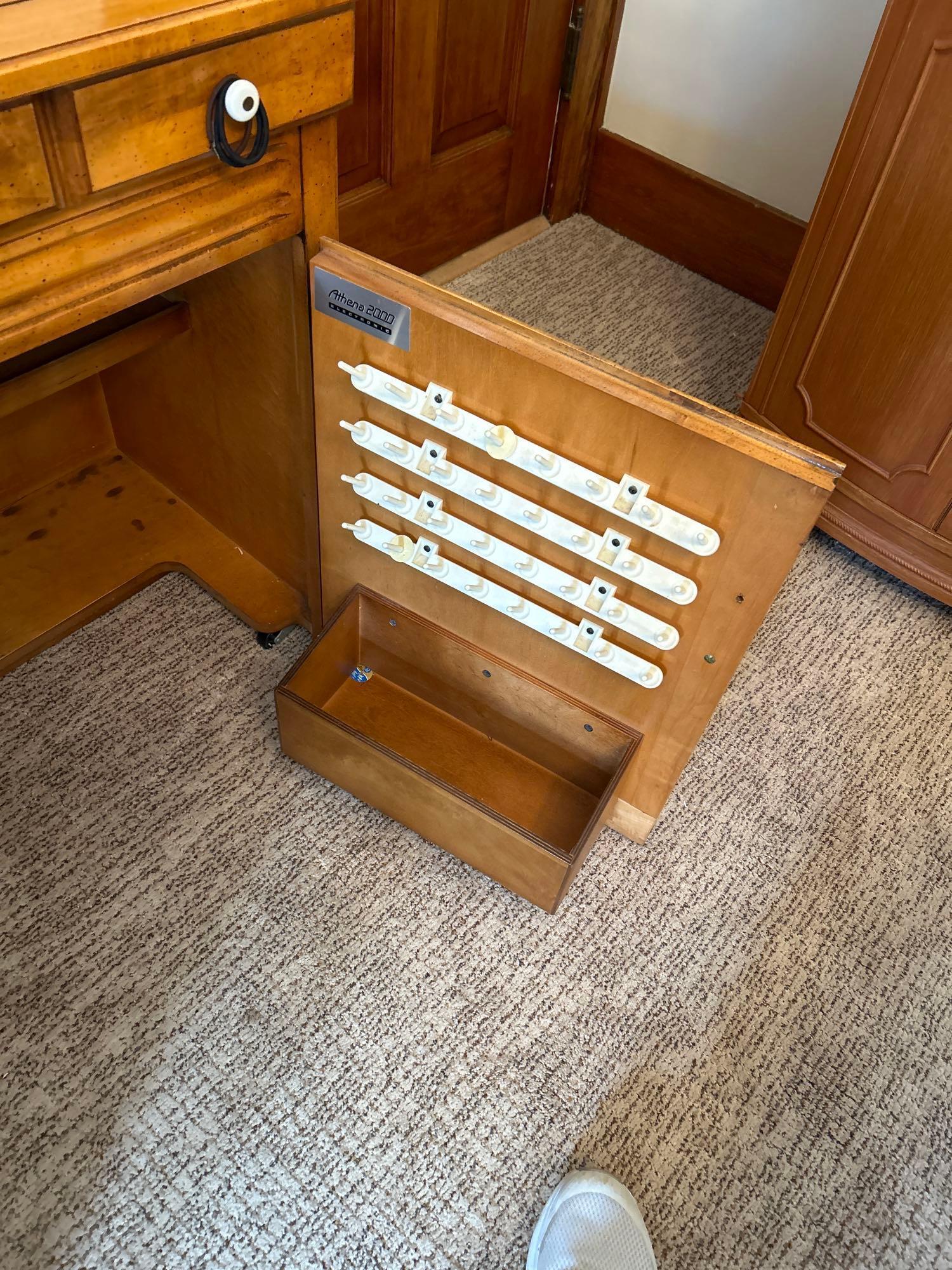 Maple sewing machine cabinet (no sewing machine)