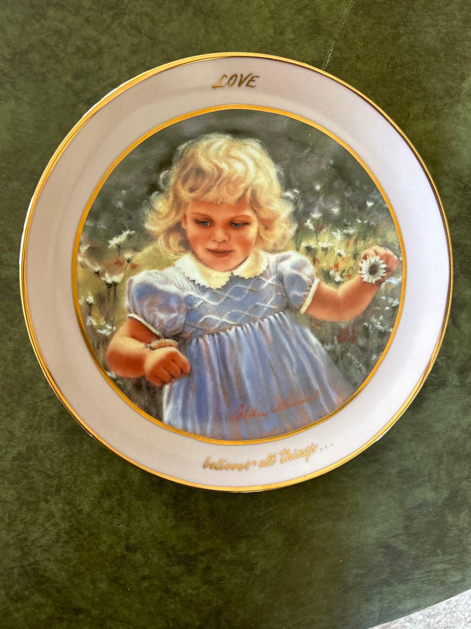 7 Spode painted plates. Nice....Shipping