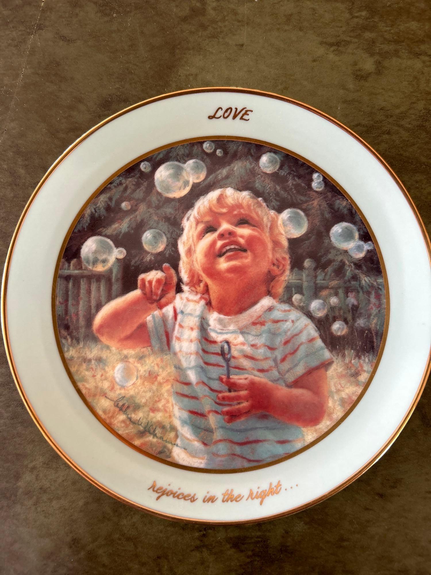 7 Spode painted plates. Nice....Shipping