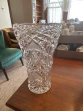 Vintage lead crystal vase west German PD Peedee, 9". Shipping