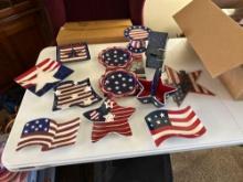 America party plates and accessories.Shipping