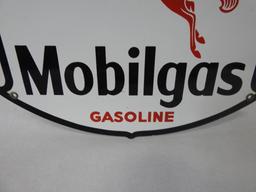 Mobilgas Gasoline Porcelain Pump Plate