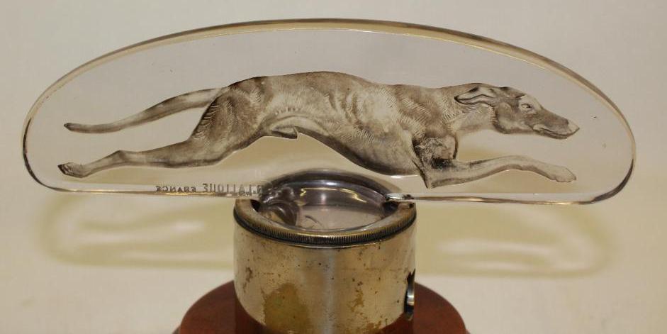 Amethyst Levrier Greyhound Radiator Mascot by R. Lalique