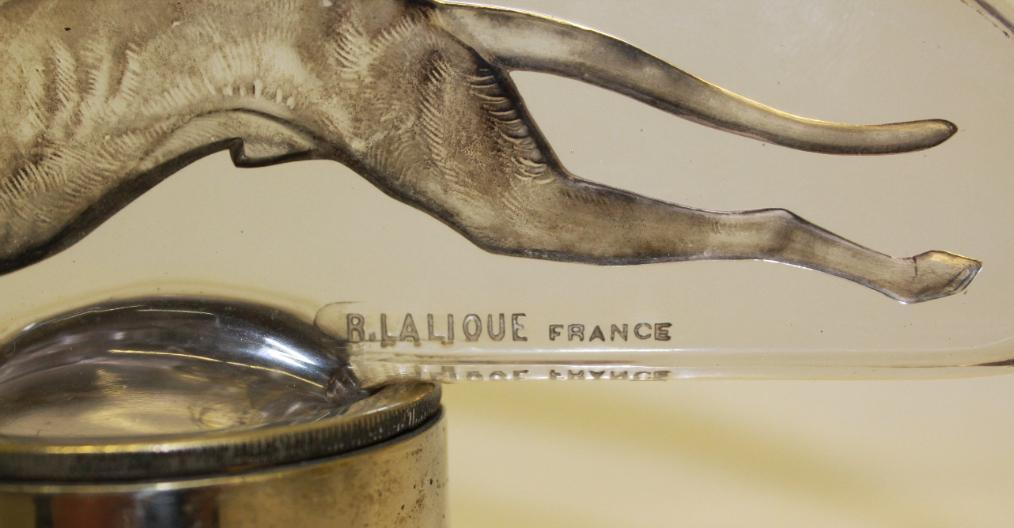 Amethyst Levrier Greyhound Radiator Mascot by R. Lalique