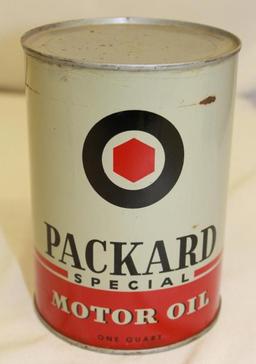 Full Packard Motor Car Co Metal Quart Oil Can