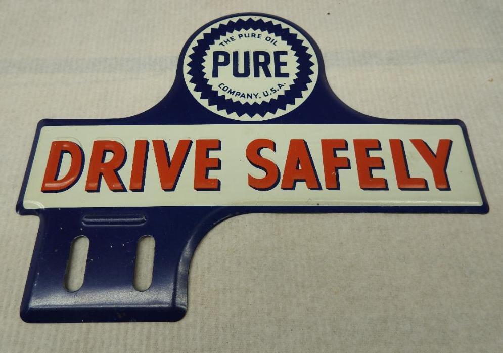 Pure Drive Safely License Plate Topper