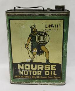 1 Gallon Nourse Motor Oil Can of Kansas City and Omaha