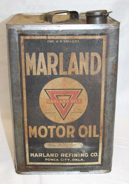 Marland Conoco 5 Gallon Motor Oil Can of Ponca City OK