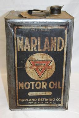 Marland Conoco 5 Gallon Motor Oil Can of Ponca City OK