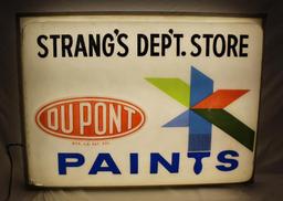 Dupont Paints Double Sided Plastic Light Up Sign Strang's