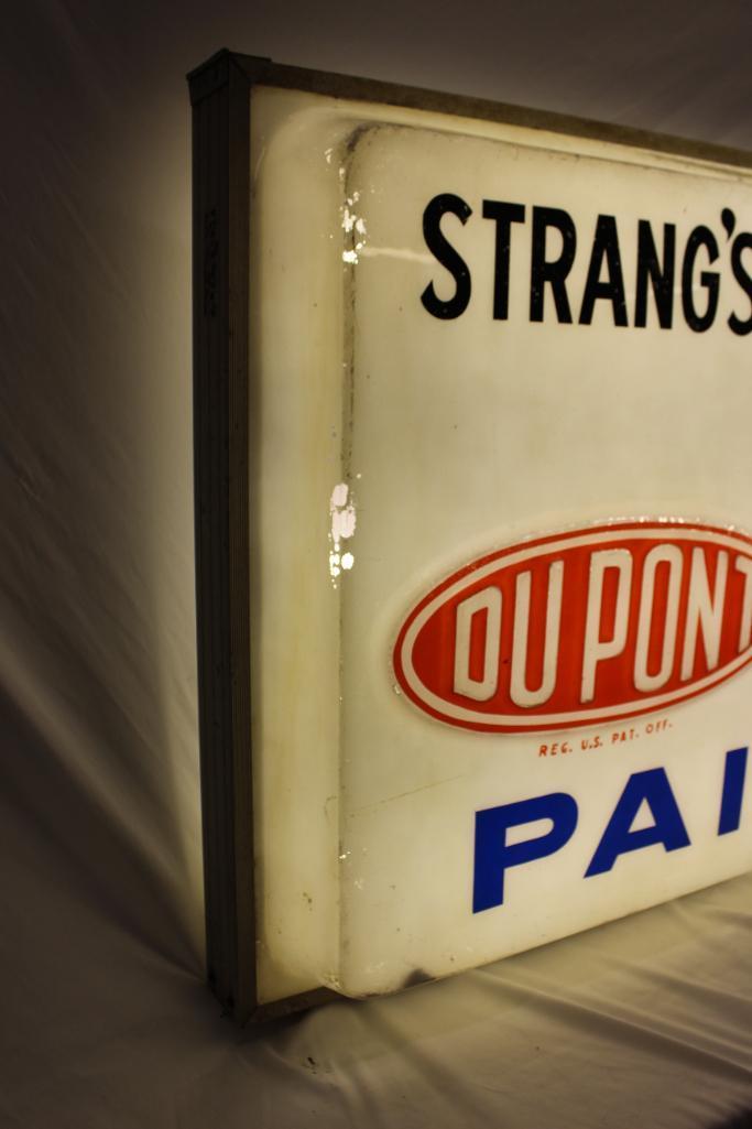 Dupont Paints Double Sided Plastic Light Up Sign Strang's