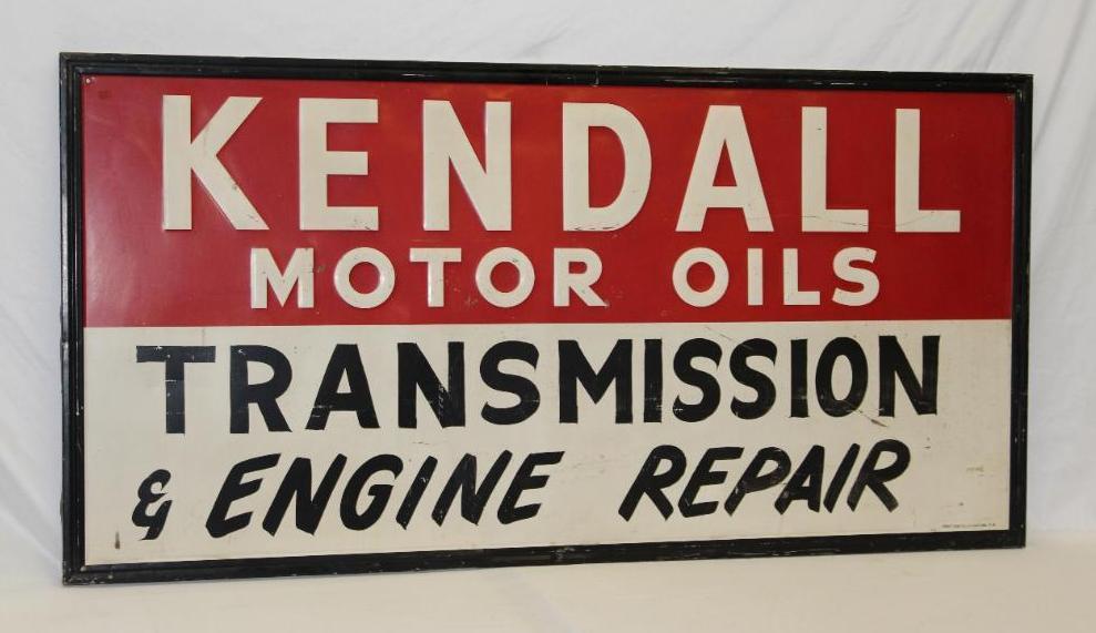 Kendall Motor Oil Embossed SST Sign Transmission and Engine Repair