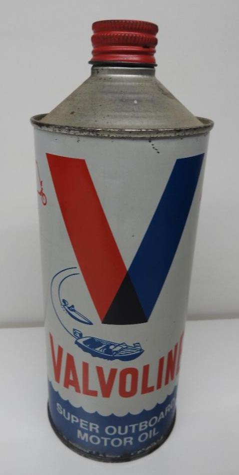 Valvoline Super Outboard Cone Top Quart Oil Can