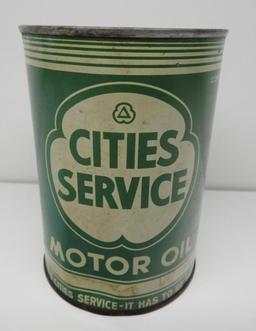 Cities Service Motor Oil Quart Can