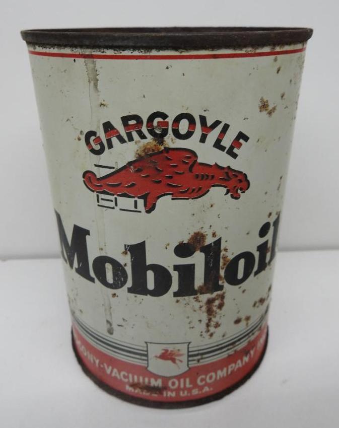 Mobiloil Gargoyle Quart Oil Can