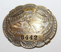 1918 Illinois Registered Chauffeur Pin Badge