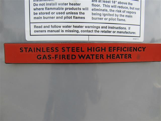 2014 Gas Hot Water Heater