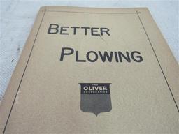 Oliver Better Plowing Instruction Book, 82 pages