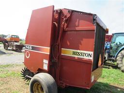 Hesston 745 Round Baler, w/Controls