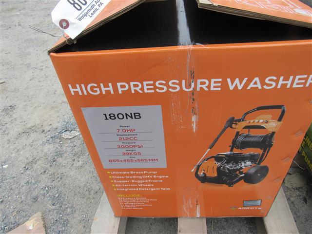 New Agrotk 7HP 3000PSI Pressure Washer w/Hose Reel