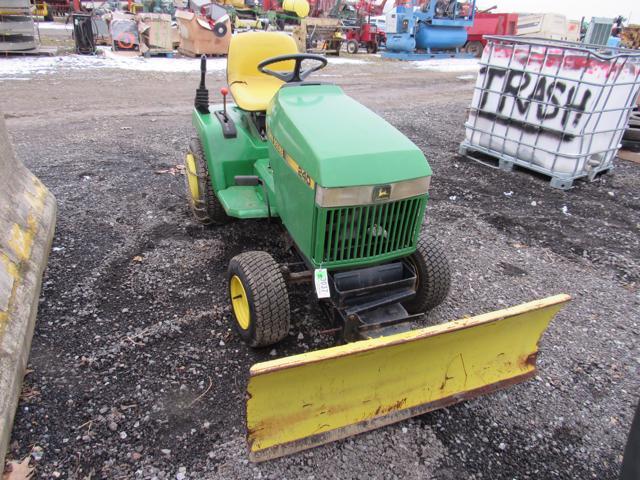 JD 240 Garden Tractor w/ Snowplow, Wheel Weights,& Snowchains