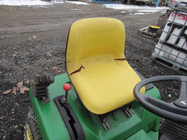 JD 240 Garden Tractor w/ Snowplow, Wheel Weights,& Snowchains