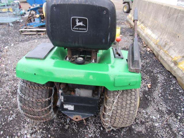 JD 240 Garden Tractor w/ Snowplow, Wheel Weights,& Snowchains