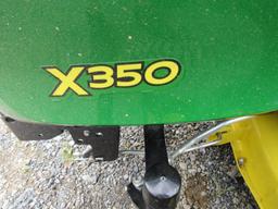 JD X350 42" Riding Mower w/Bagger, 93 Hrs,