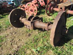 JD G Rear Axle Assembly w/Wheels