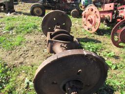 JD G Rear Axle Assembly w/Wheels