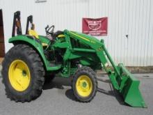 JD 4044M Compact Tractor w/JD 400E Ldr, 4WD, ROPS