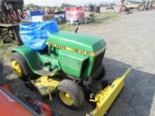JD 214 L&G Tractor w/Mower, Snow Plow, & Chains