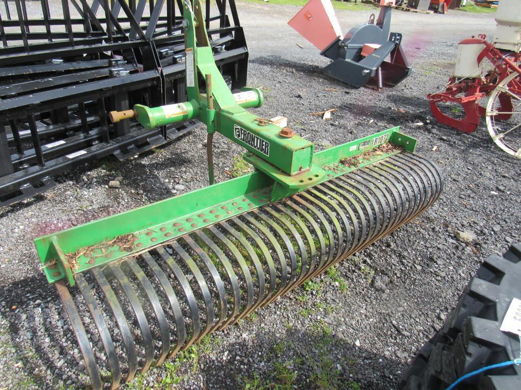 5' 3pt Frontier Soil/Stone Rake w/ Foot