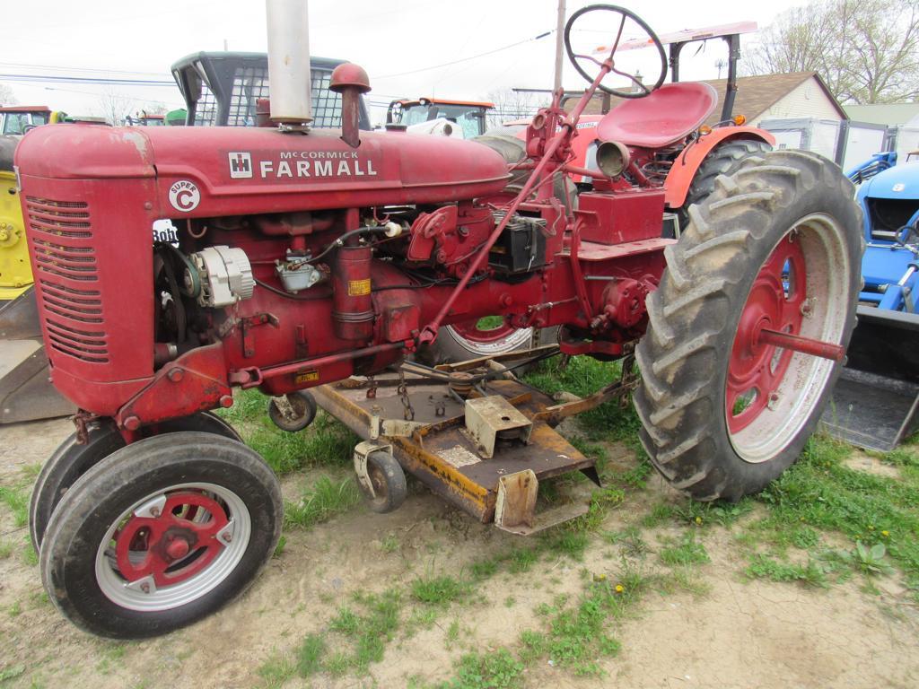 Farmall Super C Tractor w/ Mower Deck, 2WD, Gas