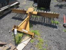 King Kutter 3pt 6' Stone Rake