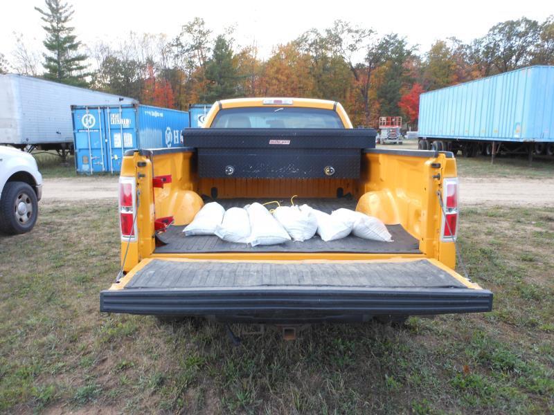 2011 FORD F150XL Pick Up Truck, Gas, Automatic, Yellow, 8ft Bed Tool Box, F