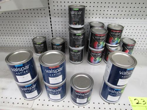 29 quarts of Valspar Optimus & Aspire paint & primer base