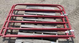 lot of 2 red 67" livestock gates