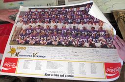 1980 Vikings poster & Fresca glassware